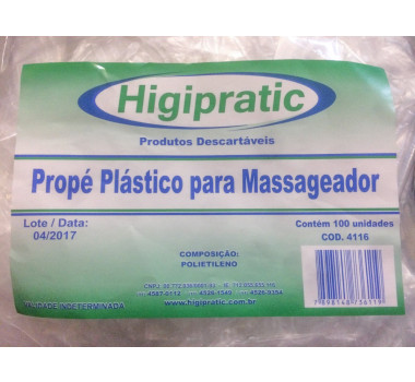 PROPE PLASTICO PARA MASSAGEADOR c/100 un 4116 HIGIPRATIC