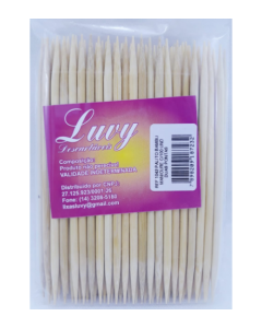 PALITO DE BAMBU MANICURE DUAS PONTAS C/ 100 UND 1042 LUVY